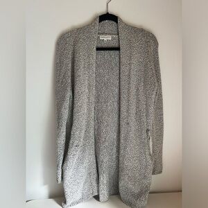 Aritzia Community salt & pepper open cardigan